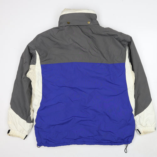 Chamonix Mens Blue Windbreaker Coat Size XL Zip - Colourblock