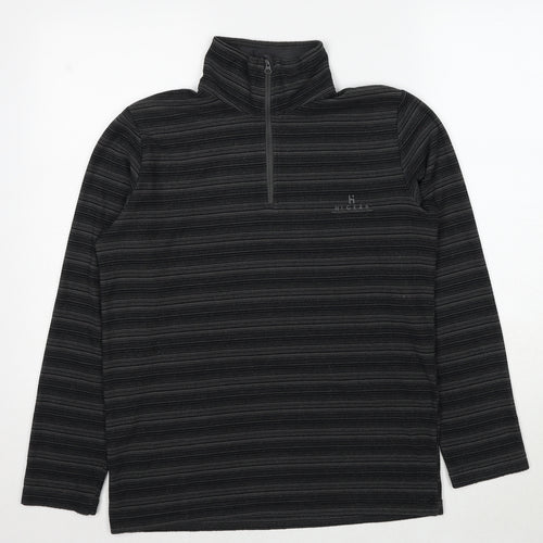 Hi Gear Mens Black Striped Polyester Pullover Sweatshirt Size XS