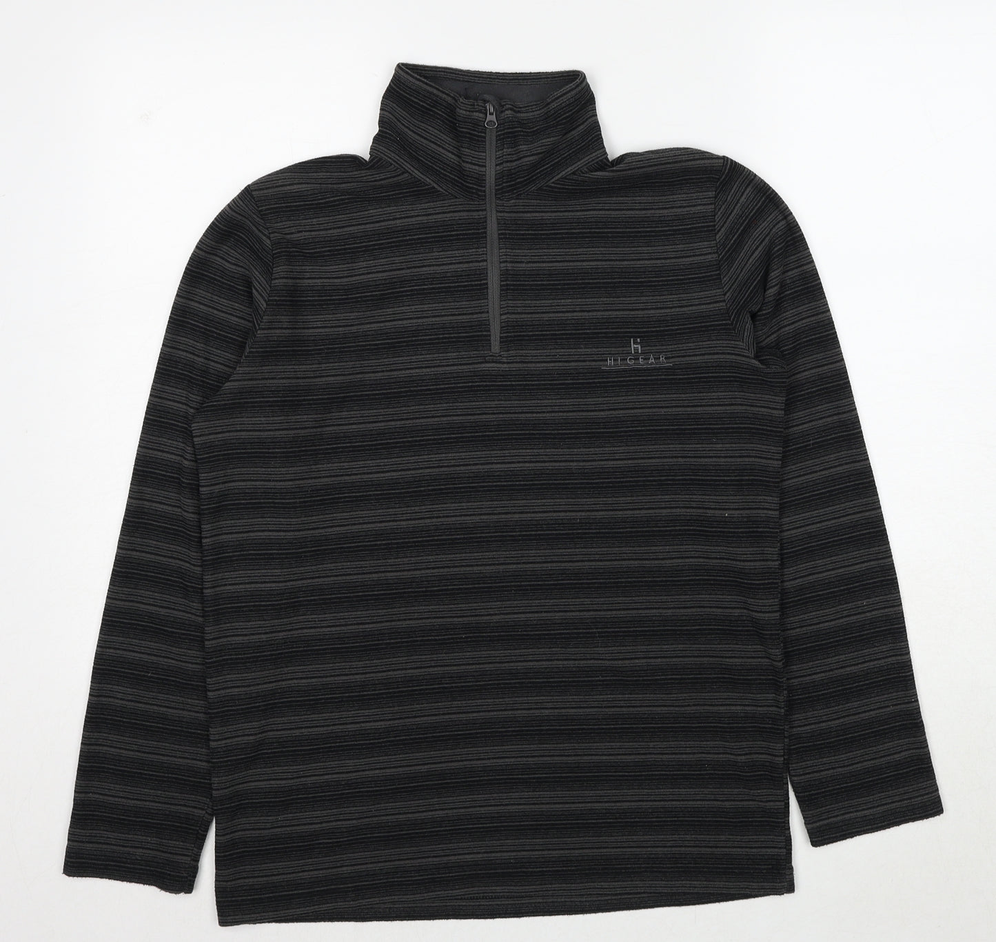 Hi Gear Mens Black Striped Polyester Pullover Sweatshirt Size XS