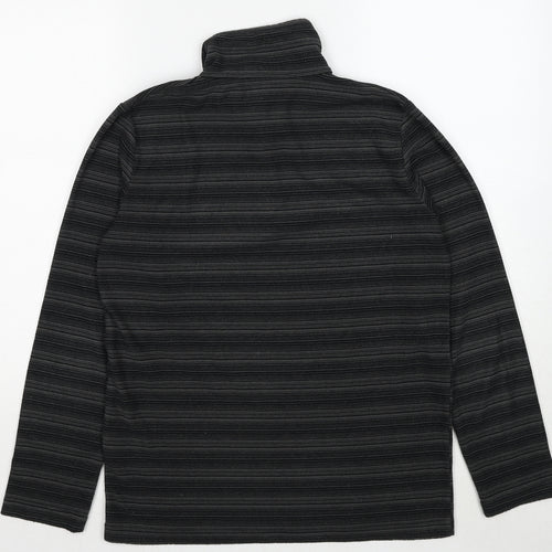 Hi Gear Mens Black Striped Polyester Pullover Sweatshirt Size XS