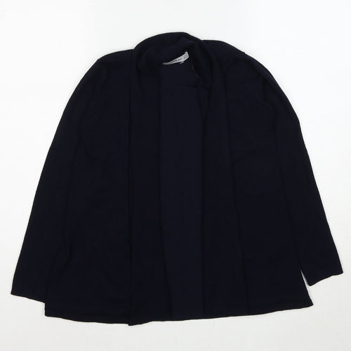 Zara Womens Blue V-Neck Viscose Cardigan Jumper Size S