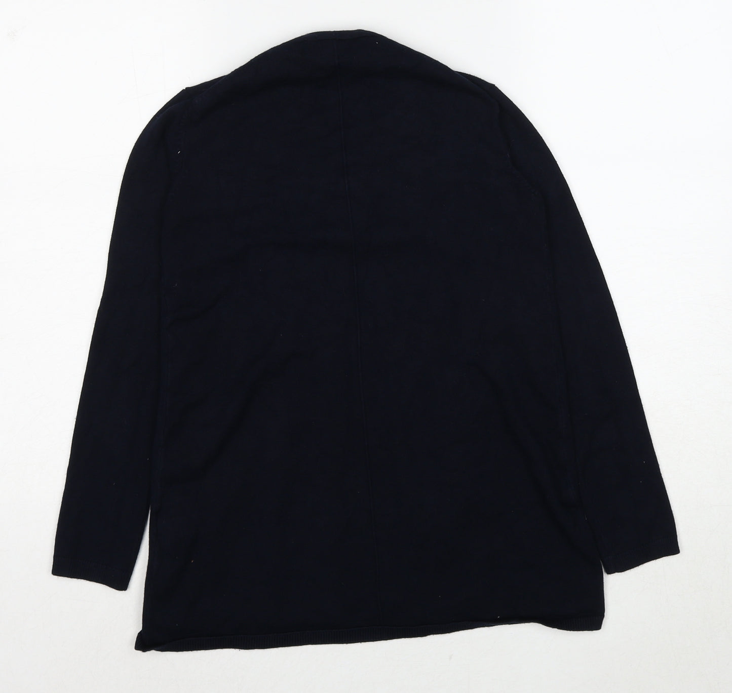 Zara Womens Blue V-Neck Viscose Cardigan Jumper Size S