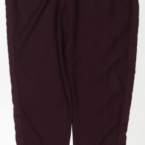 Wallis Womens Purple Polyester Trousers Size 8 Regular