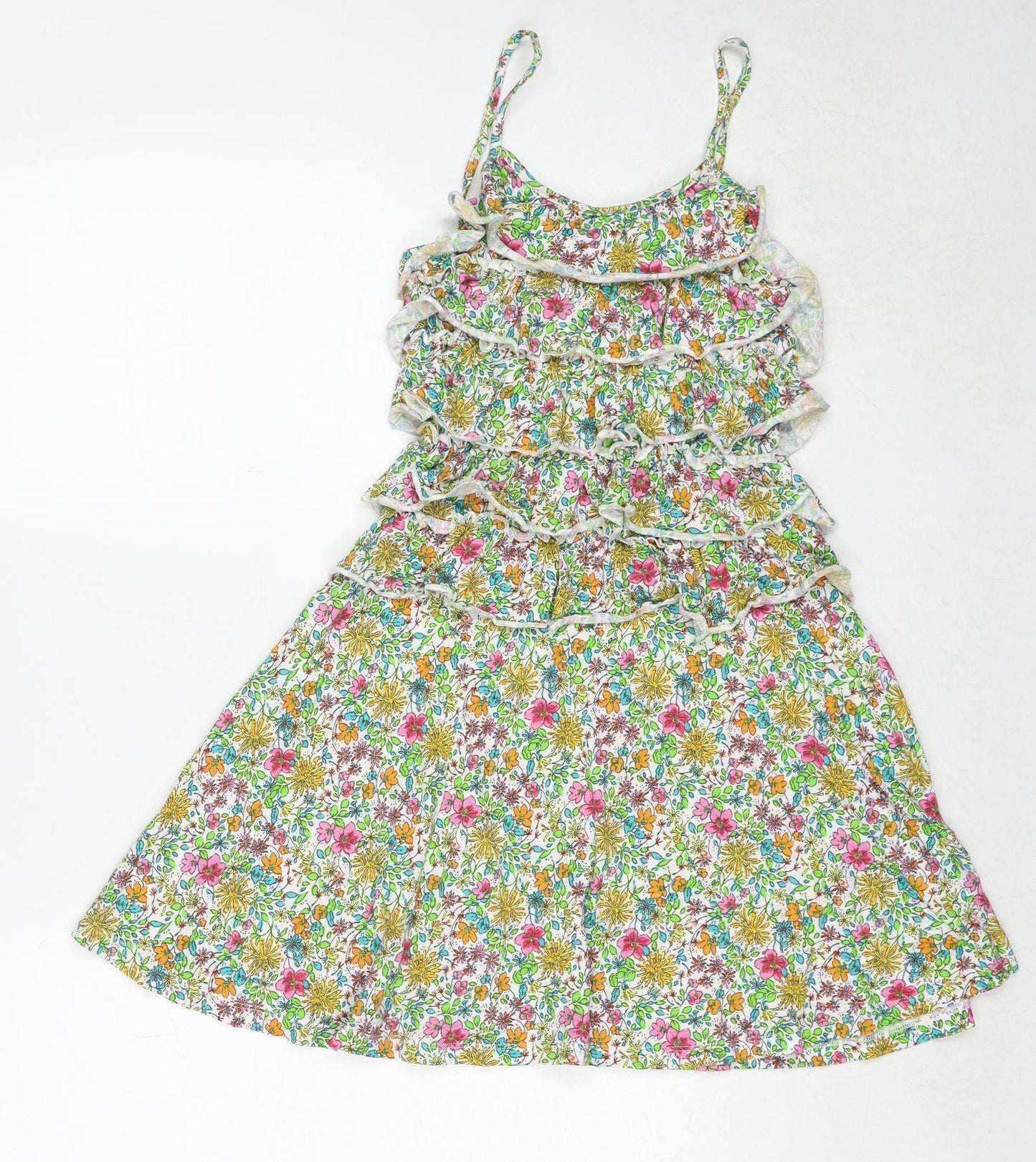 NEXT Girls Multicoloured Floral Cotton A-Line Size 11 Years Scoop Neck Pullover