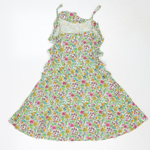 NEXT Girls Multicoloured Floral Cotton A-Line Size 11 Years Scoop Neck Pullover