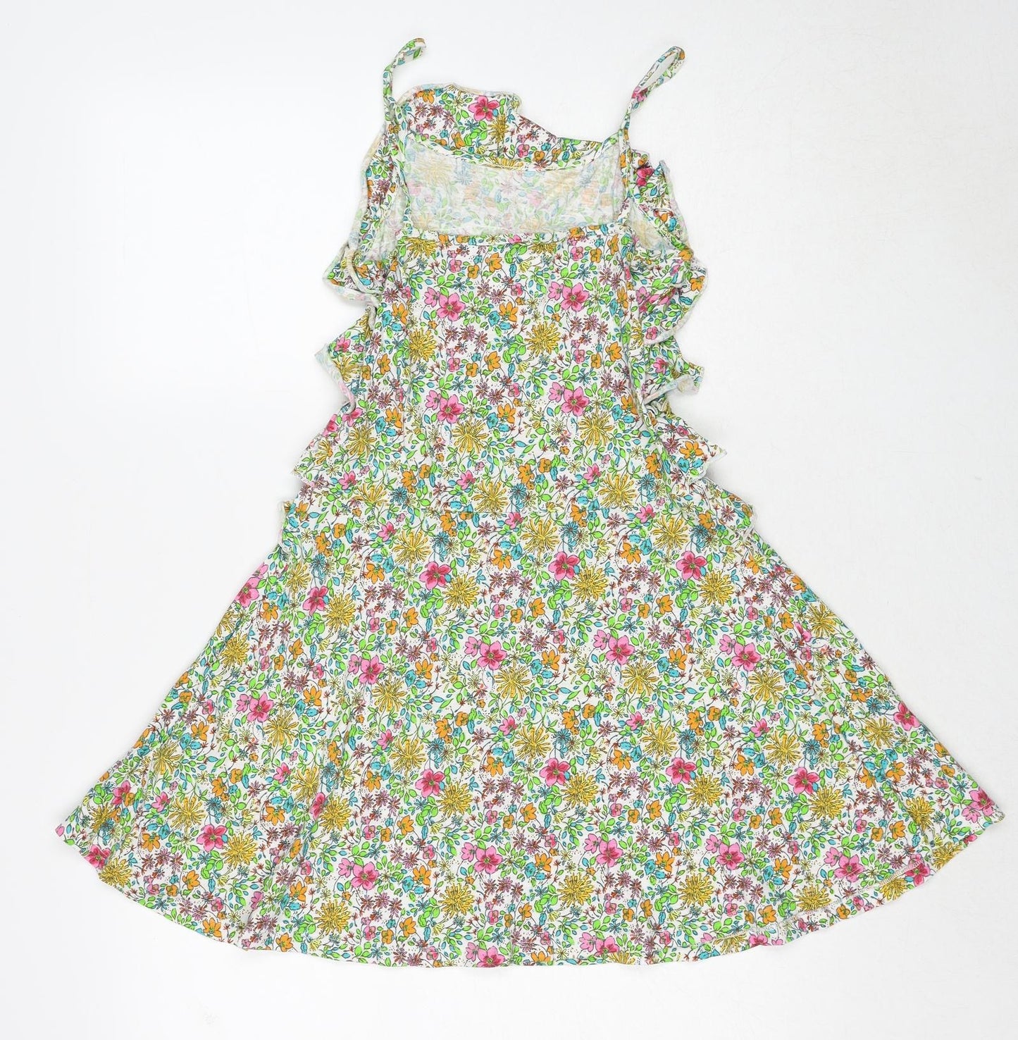 NEXT Girls Multicoloured Floral Cotton A-Line Size 11 Years Scoop Neck Pullover
