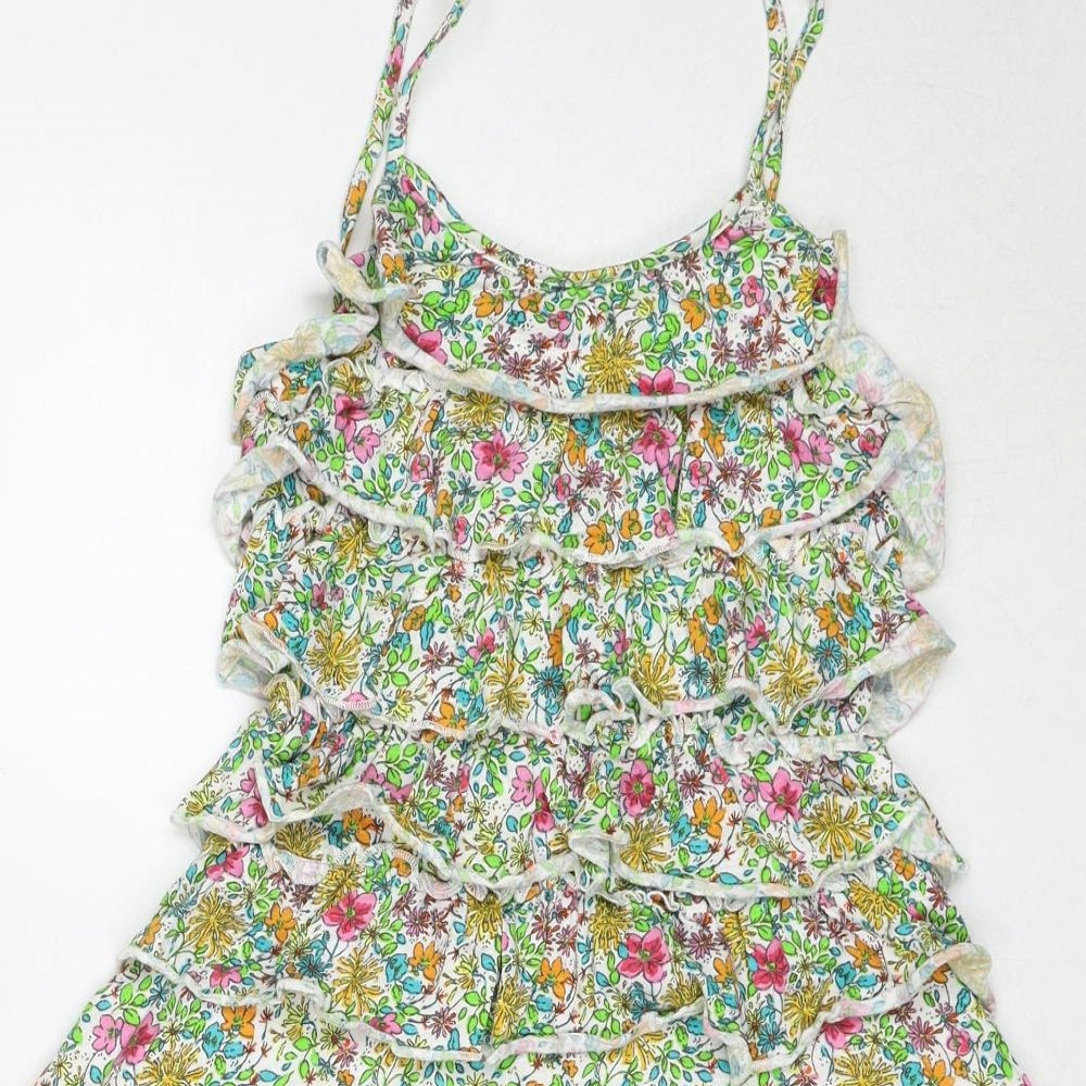 NEXT Girls Multicoloured Floral Cotton A-Line Size 11 Years Scoop Neck Pullover