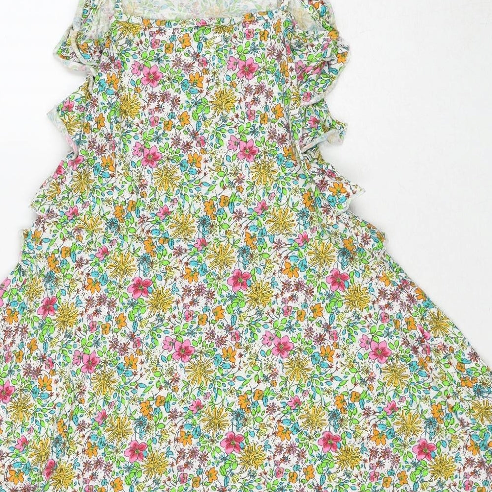 NEXT Girls Multicoloured Floral Cotton A-Line Size 11 Years Scoop Neck Pullover