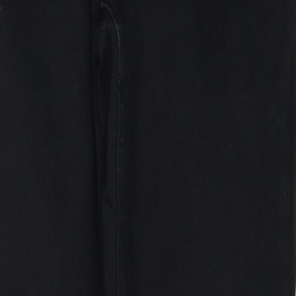 Topshop Womens Black Cotton Skinny Jeans Size 26 in L32 in Regular Zip