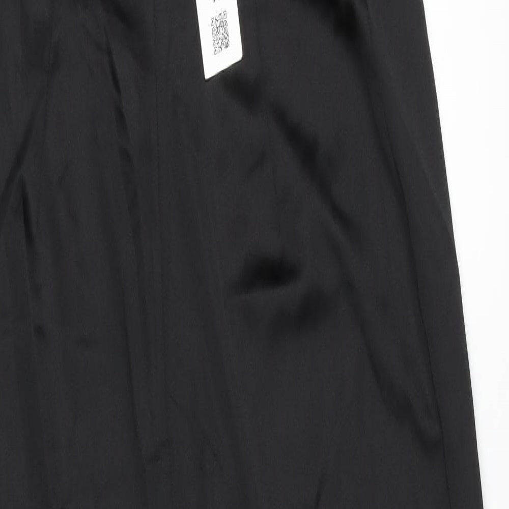 Zara Womens Black Polyester Jumpsuit One-Piece Size S Zip