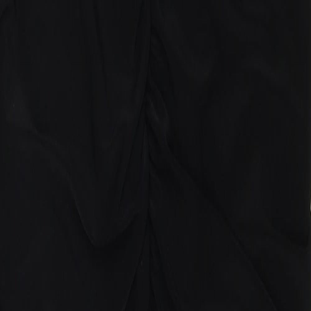 PRETTYLITTLETHING Womens Black Polyester Bodycon Size 8 Off the Shoulder Pullover