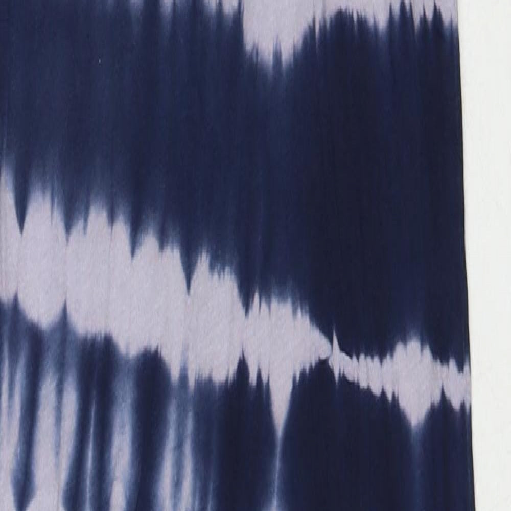 ASOS Womens Blue Tie Dye Cotton Maxi Size 8 V-Neck Tie