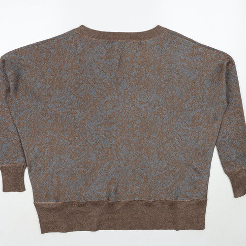 French Connection Womens Brown Round Neck Polyester Pullover Jumper Size XS