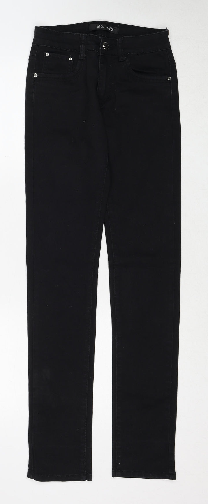 Goralli Womens Black Cotton Skinny Jeans Size 8 Regular Zip