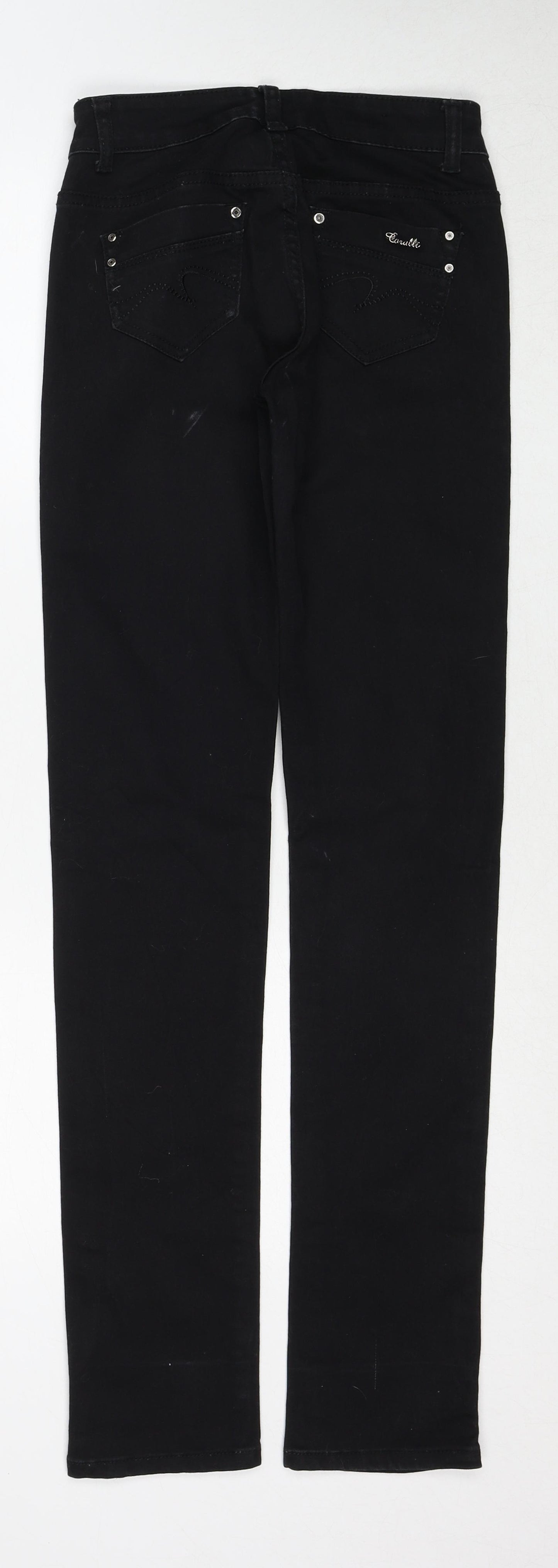 Goralli Womens Black Cotton Skinny Jeans Size 8 Regular Zip