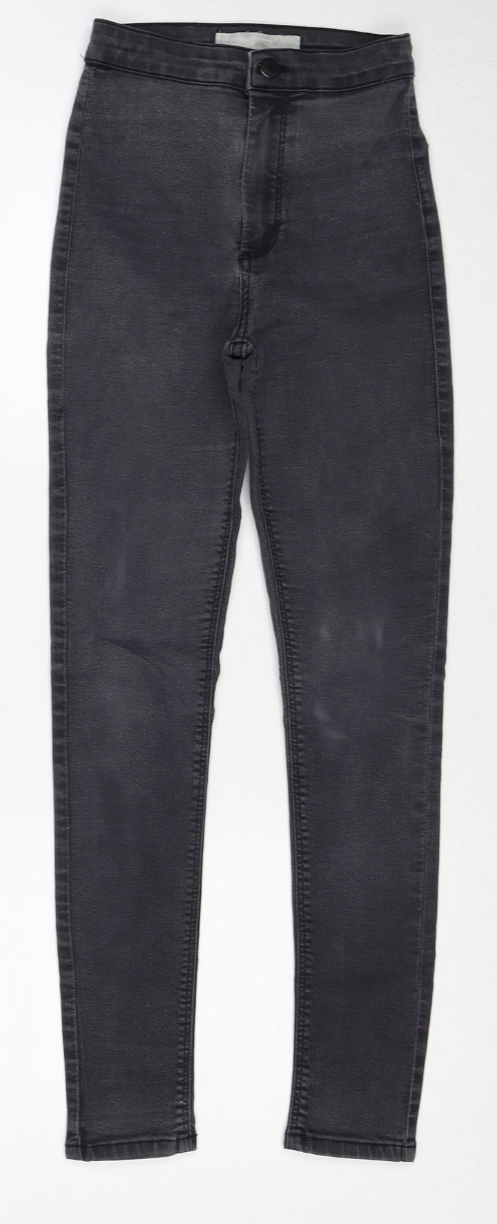 Topshop Womens Grey Cotton Jegging Jeans Size 25 in L30 in Regular Zip