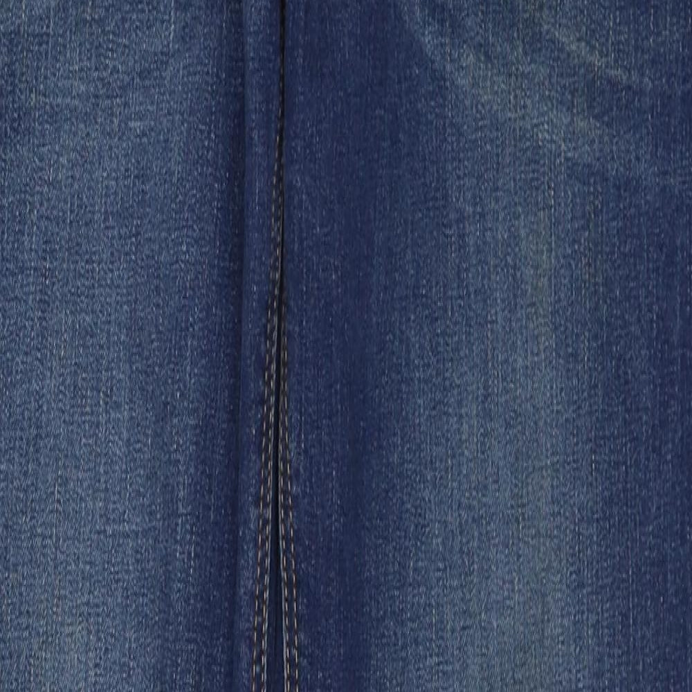 NEXT Mens Blue Cotton Straight Jeans Size 32 in L33 in Regular Zip