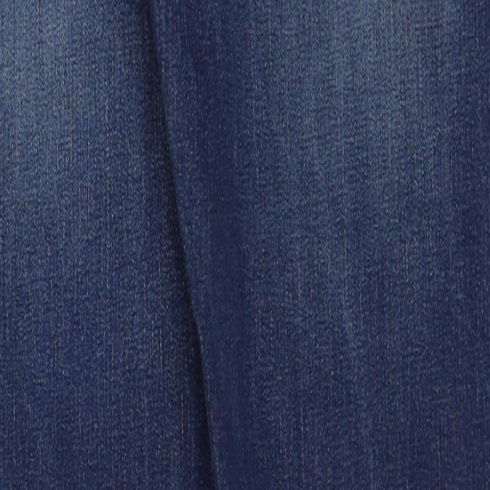 NEXT Mens Blue Cotton Straight Jeans Size 32 in L33 in Regular Zip