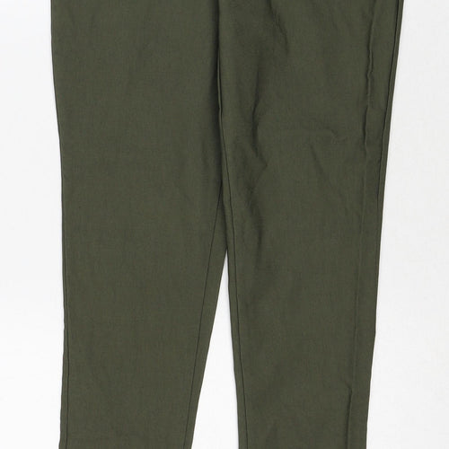 PRETTYLITTLETHING Womens Green Polyester Trousers Size 6 Regular Zip