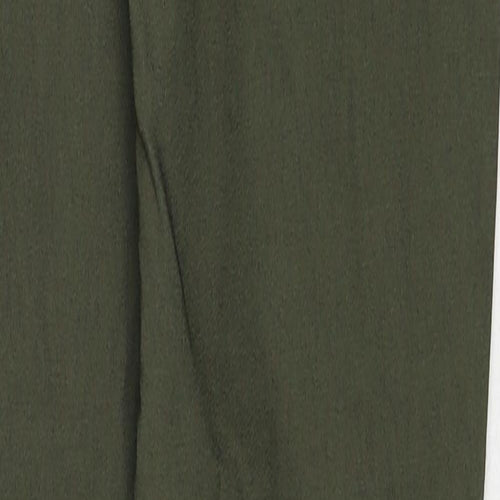PRETTYLITTLETHING Womens Green Polyester Trousers Size 6 Regular Zip