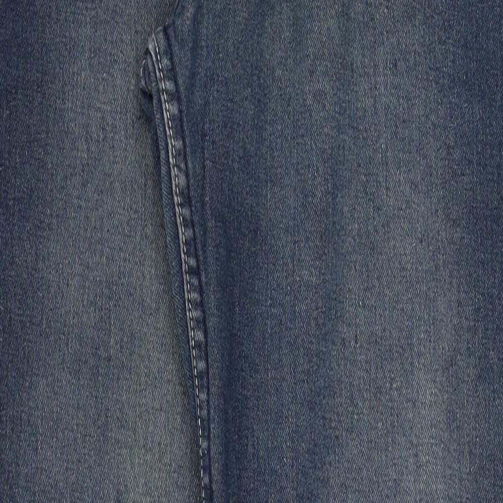 Pierre Cardin Mens Blue Cotton Straight Jeans Size 30 in Regular Zip