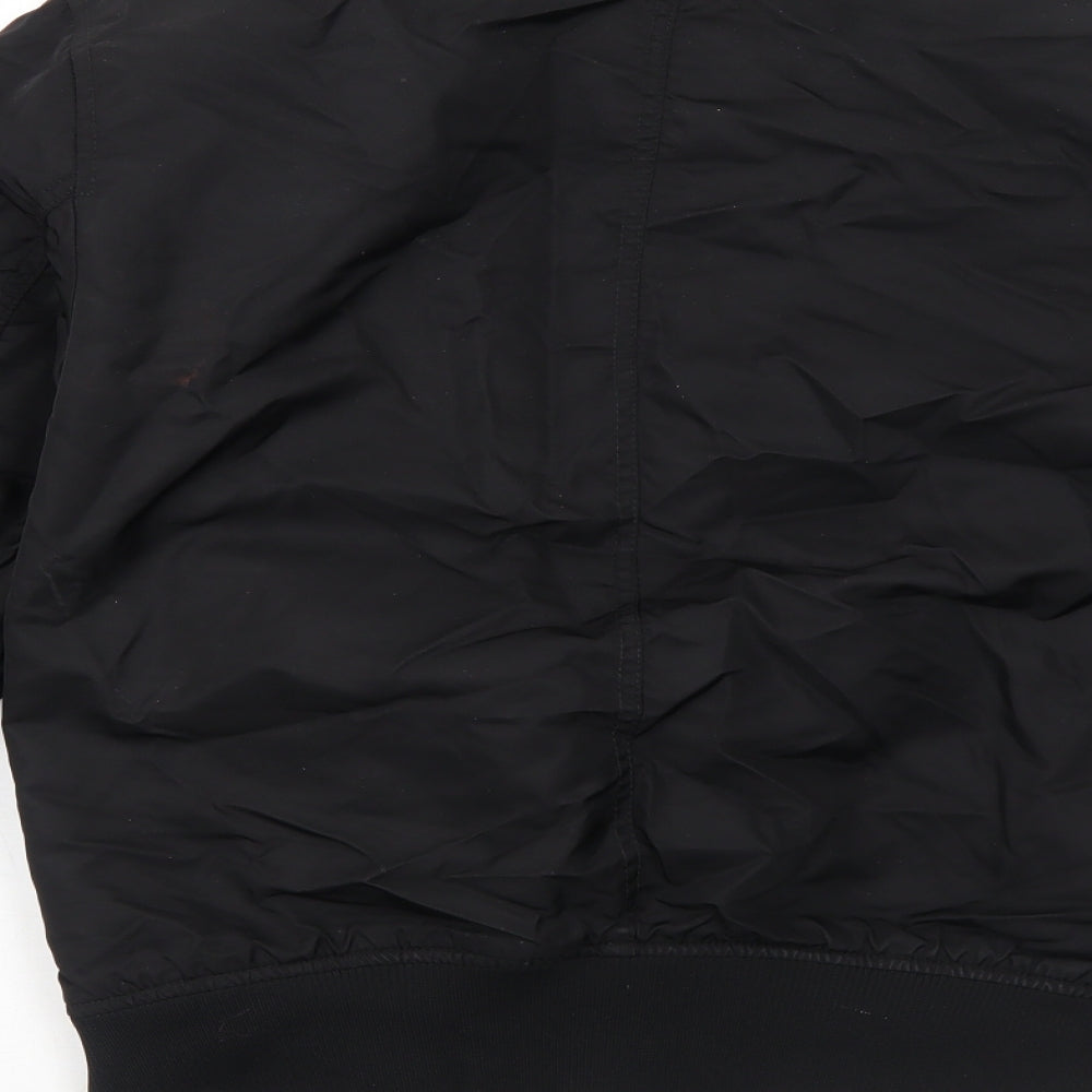 H&M Womens Black Bomber Jacket Jacket Size XS Zip
