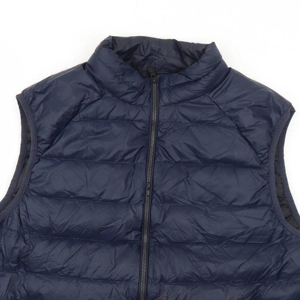 Marks and Spencer Mens Blue Gilet Jacket Size XL Zip
