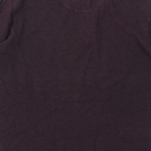 Burton Mens Purple Cotton Polo Size M Collared Button