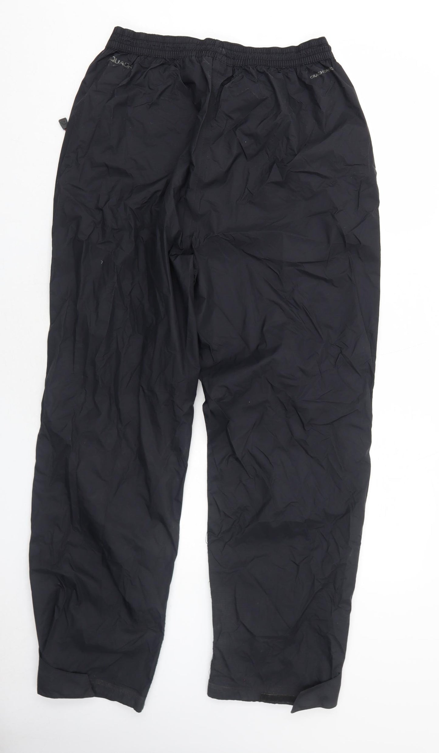 Craghoppers Mens Black Polyamide Jogger Trousers Size M Regular Drawstring - Zipped Pockets