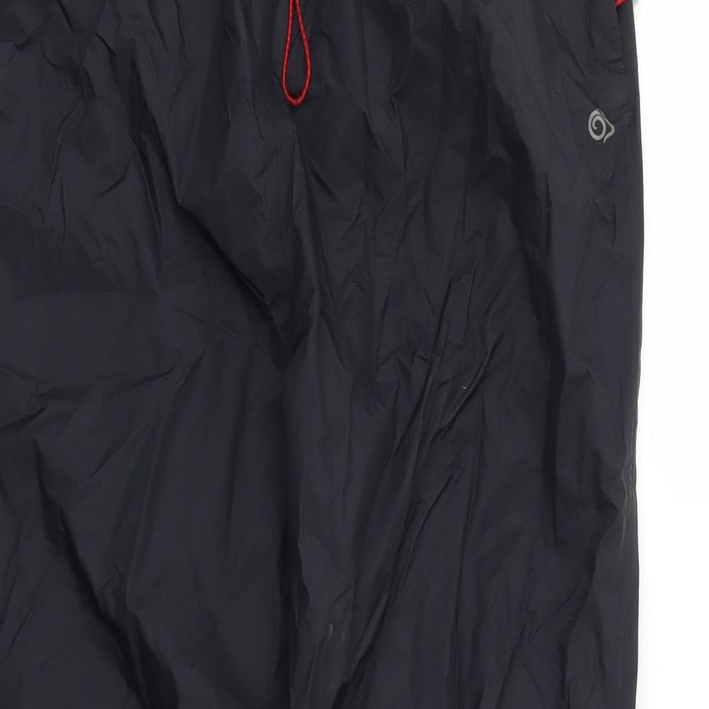 Craghoppers Mens Black Polyamide Jogger Trousers Size M Regular Drawstring - Zipped Pockets