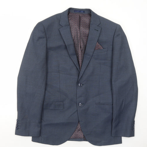 NEXT Mens Blue Polyester Jacket Suit Jacket Size 38 Regular