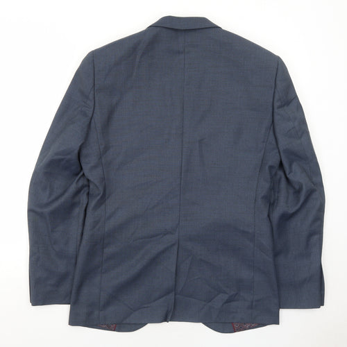 NEXT Mens Blue Polyester Jacket Suit Jacket Size 38 Regular