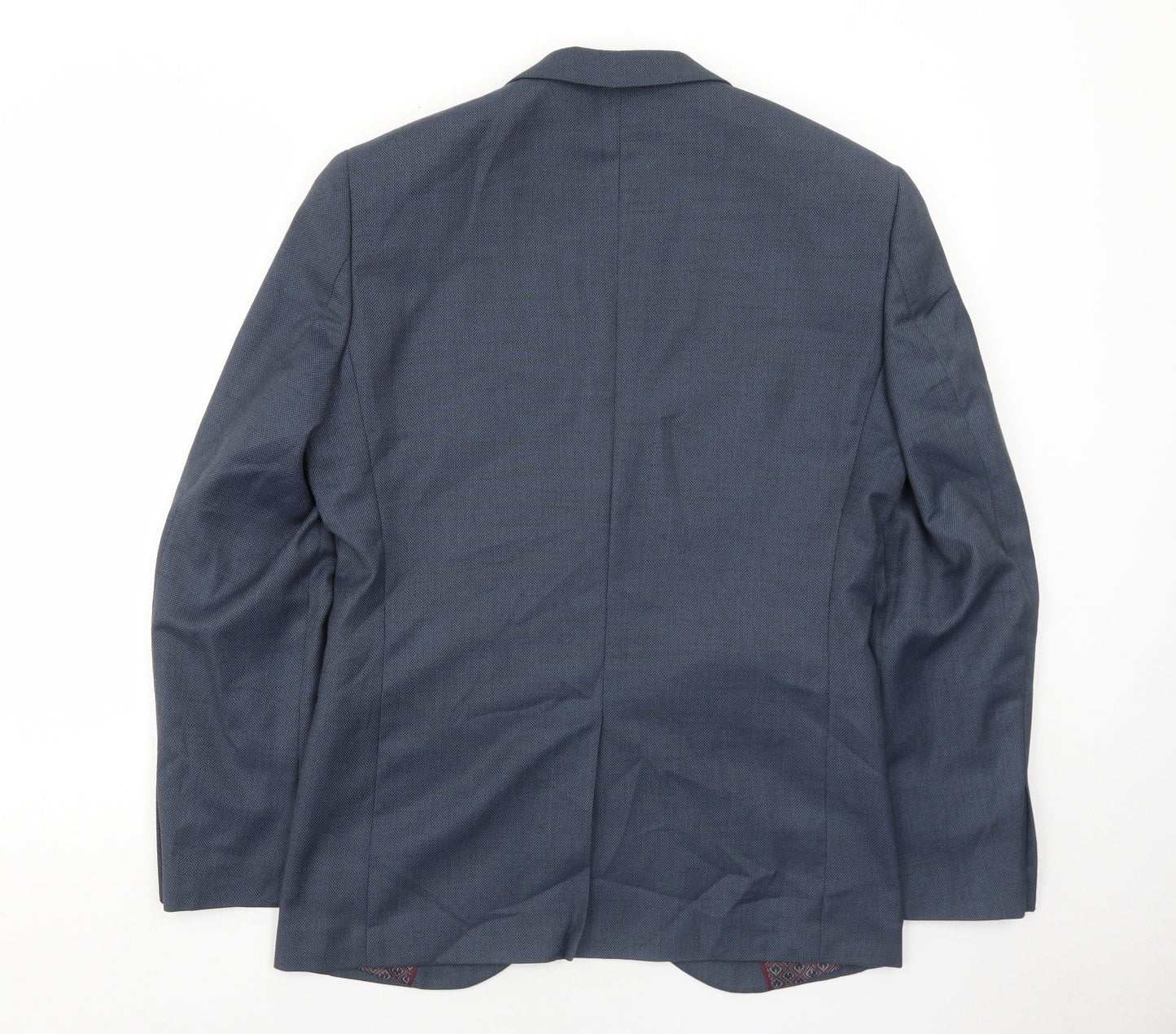 NEXT Mens Blue Polyester Jacket Suit Jacket Size 38 Regular