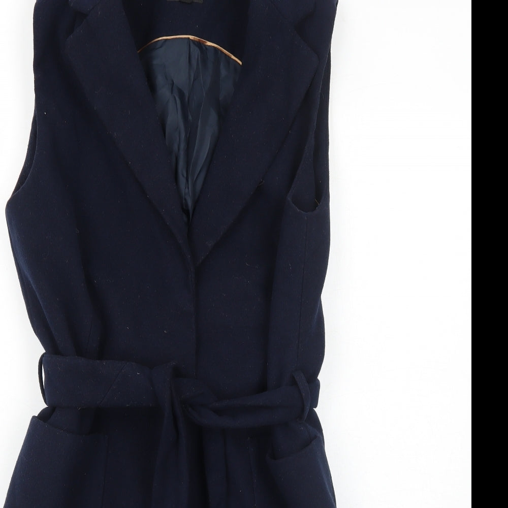 Topshop Womens Blue Gilet Jacket Size 10 Snap
