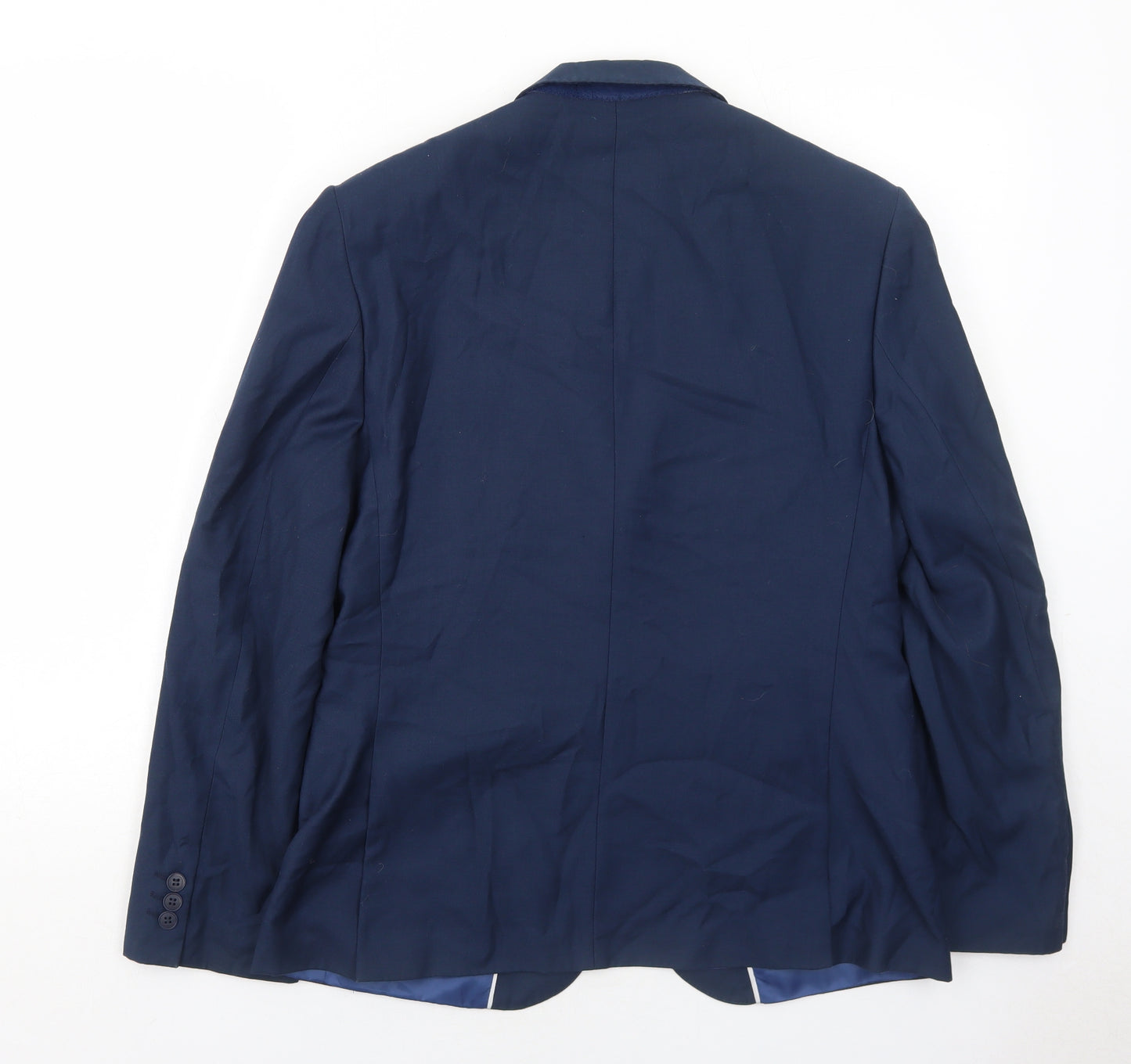 Marks and Spencer Mens Blue Polyester Jacket Suit Jacket Size 38 Regular
