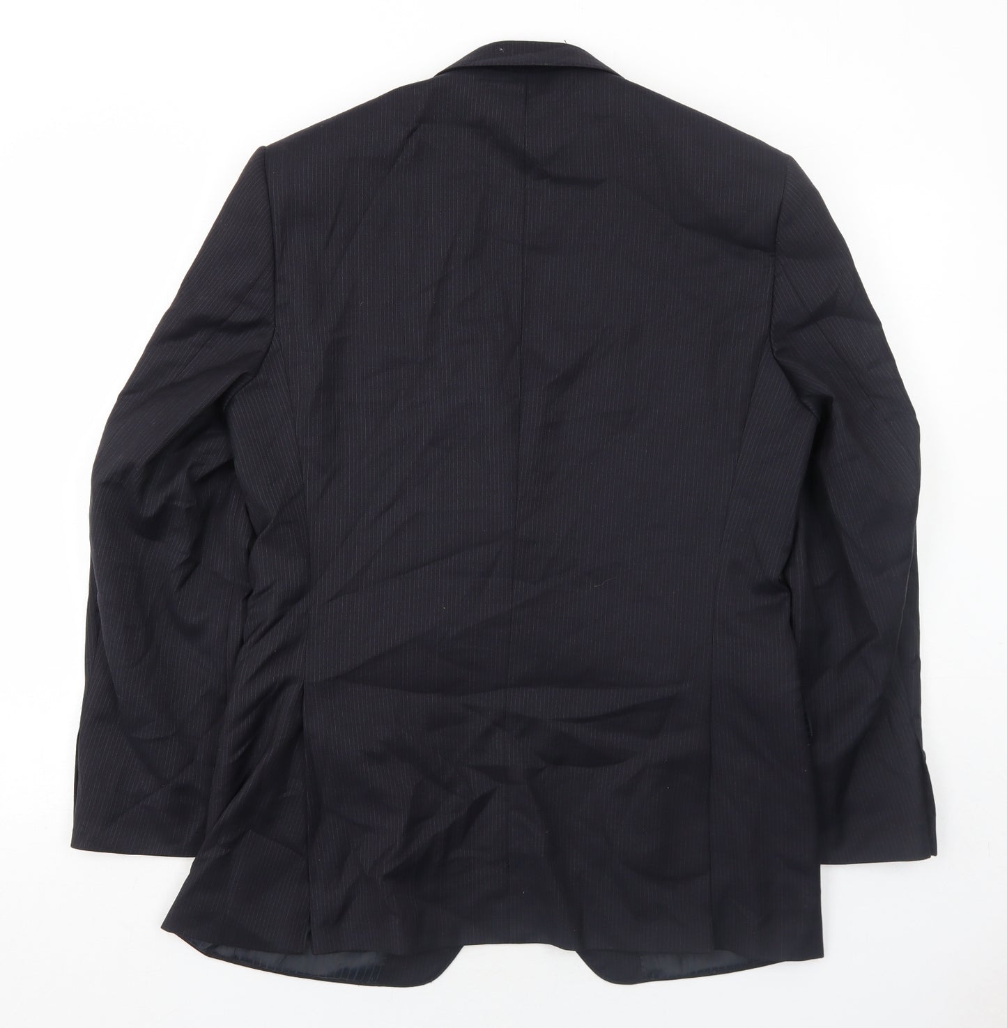 Lanificio Mens Black Wool Jacket Suit Jacket Size 38 Regular
