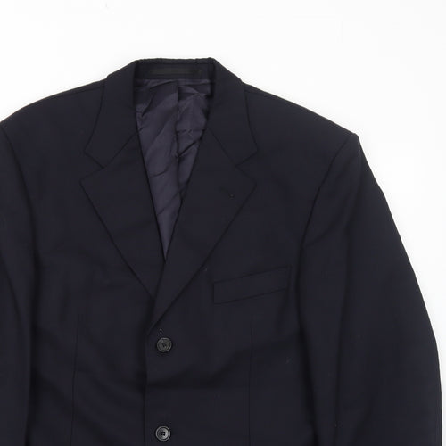 Odermark Mens Blue Wool Jacket Suit Jacket Size 42 Regular