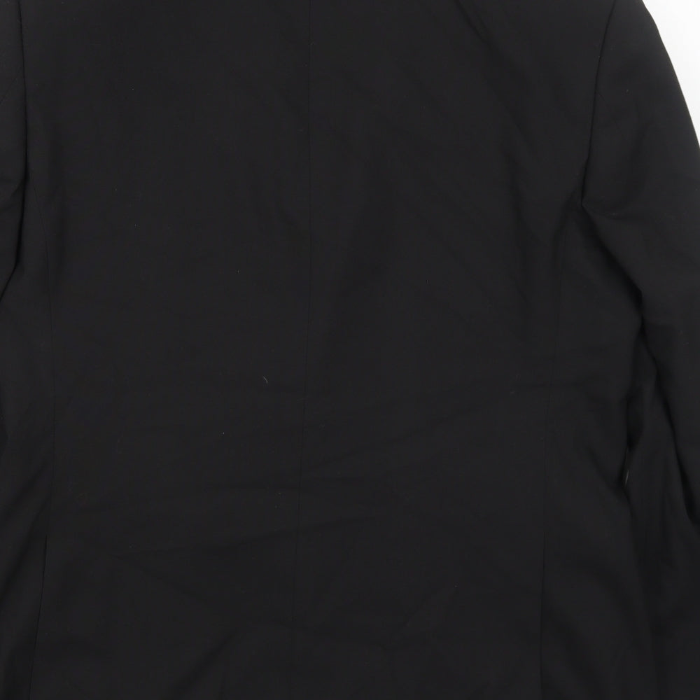 Marks and Spencer Mens Black Polyester Tuxedo Suit Jacket Size 38 Regular