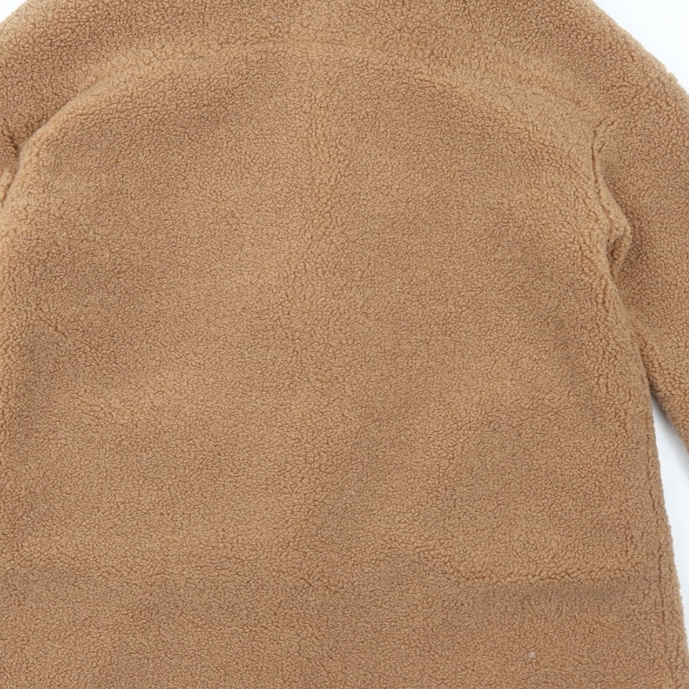 Nasty Gal Womens Brown Jacket Size M Button - Teddy Bear Style