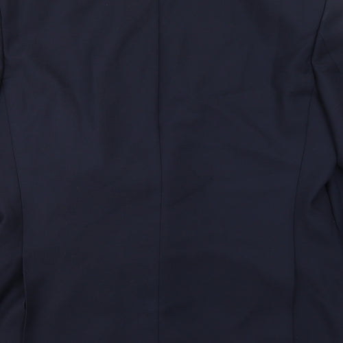Baulmer Mens Blue Polyester Jacket Suit Jacket Size 44 Regular