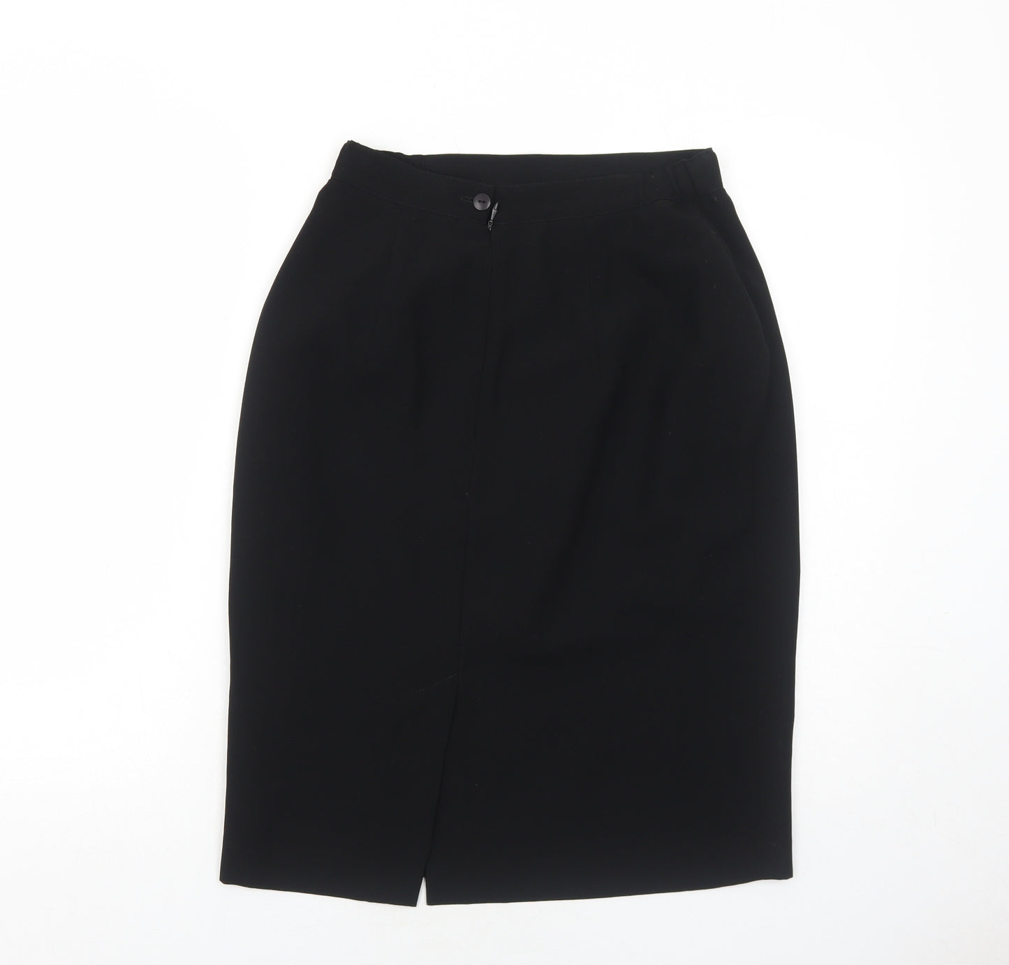 Jean Ricard Womens Black Polyester Straight & Pencil Skirt Size 12 Zip