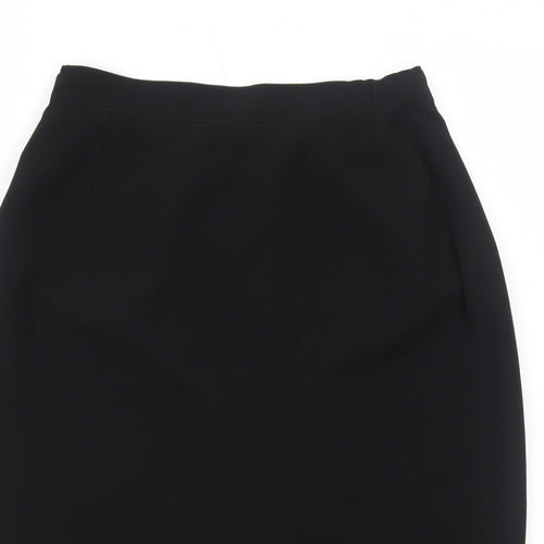 Jean Ricard Womens Black Polyester Straight & Pencil Skirt Size 12 Zip