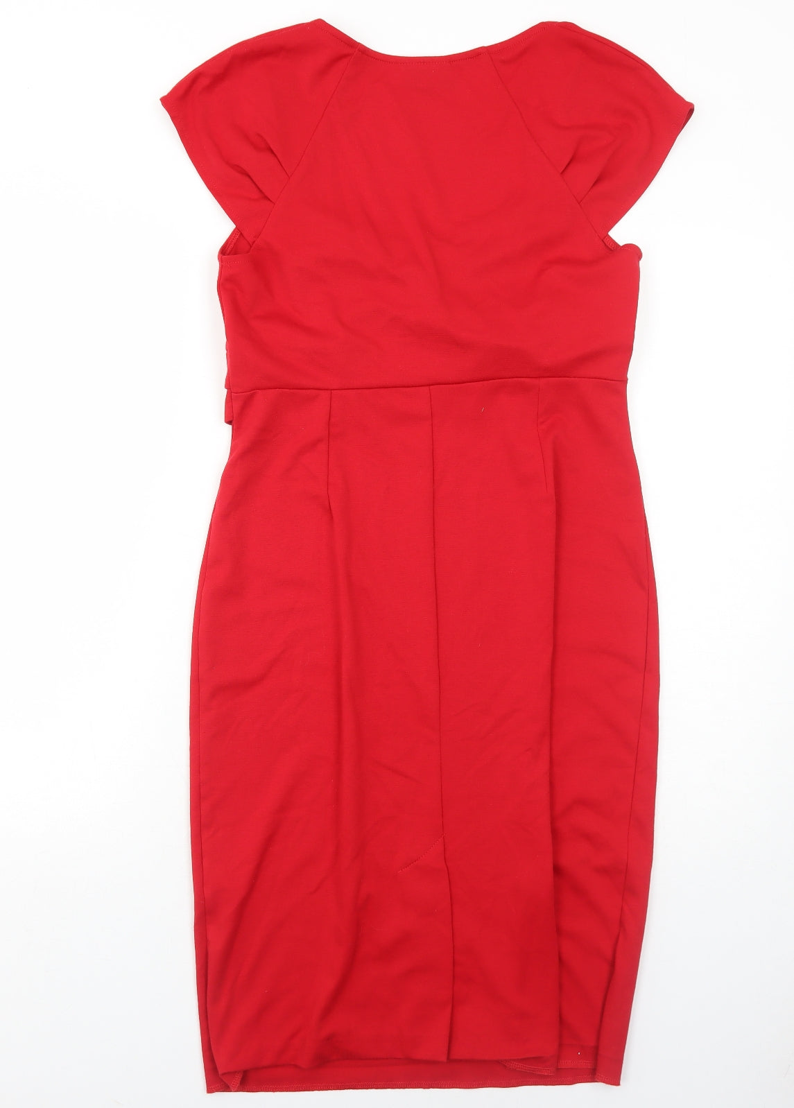 Wallis Womens Red Polyester A-Line Size 12 V-Neck Pullover