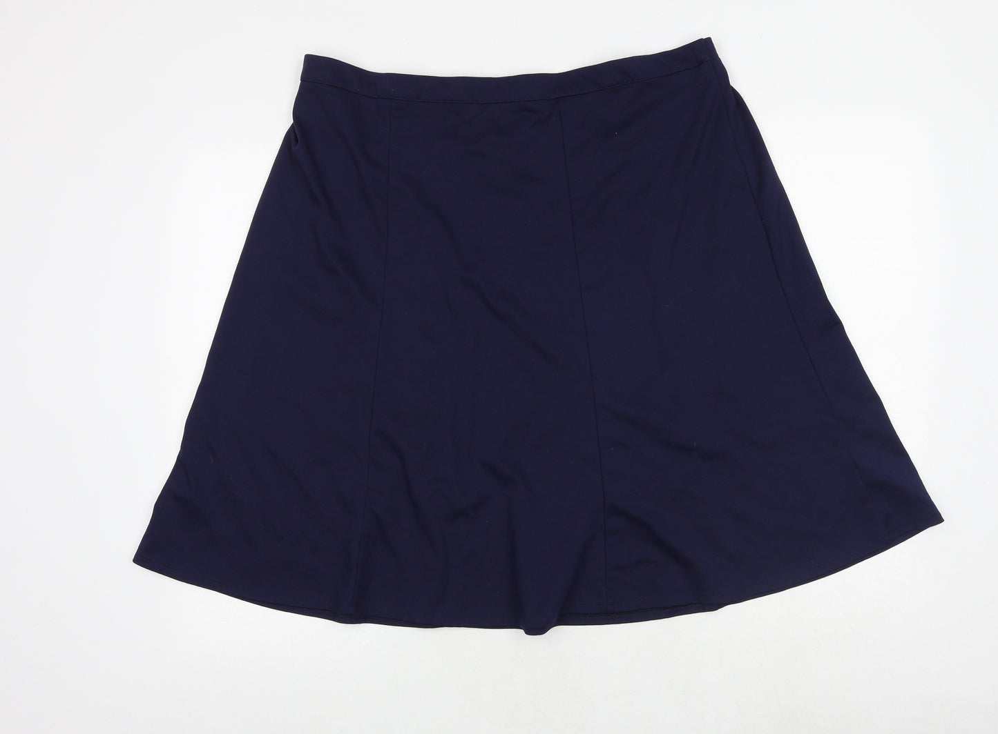 Bonmarché Womens Blue Viscose Swing Skirt Size 22