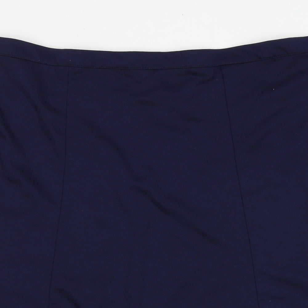 Bonmarché Womens Blue Viscose Swing Skirt Size 22