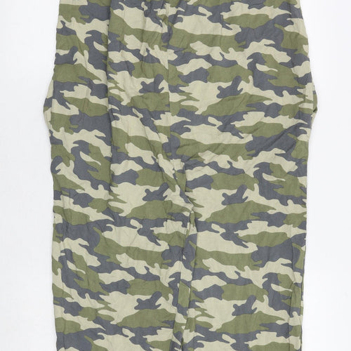 New Look Womens Green Camouflage Viscose Jumpsuit One-Piece Size 10
