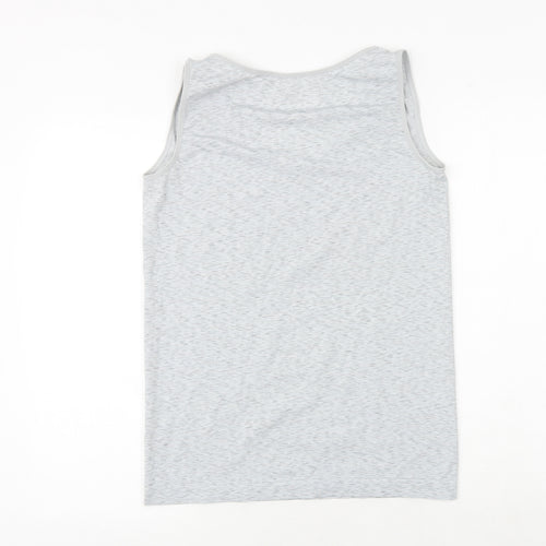 Blu Apparel Womens Grey Polyester Basic Tank Size 16 V-Neck