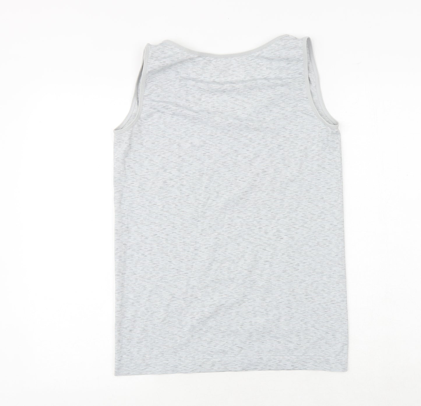Blu Apparel Womens Grey Polyester Basic Tank Size 16 V-Neck