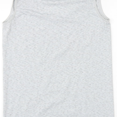 Blu Apparel Womens Grey Polyester Basic Tank Size 16 V-Neck
