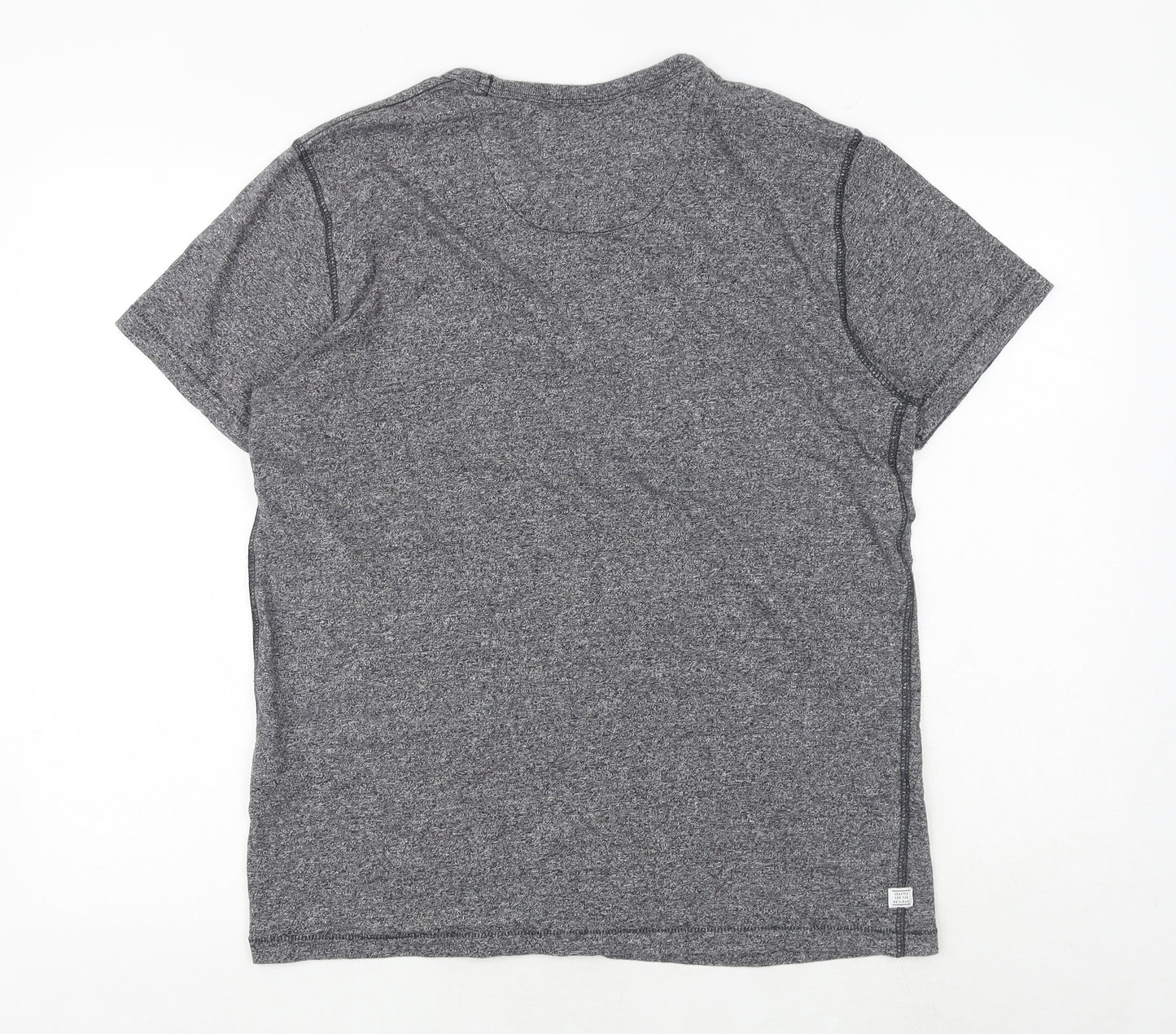 NEXT Mens Grey Cotton T-Shirt Size M Crew Neck